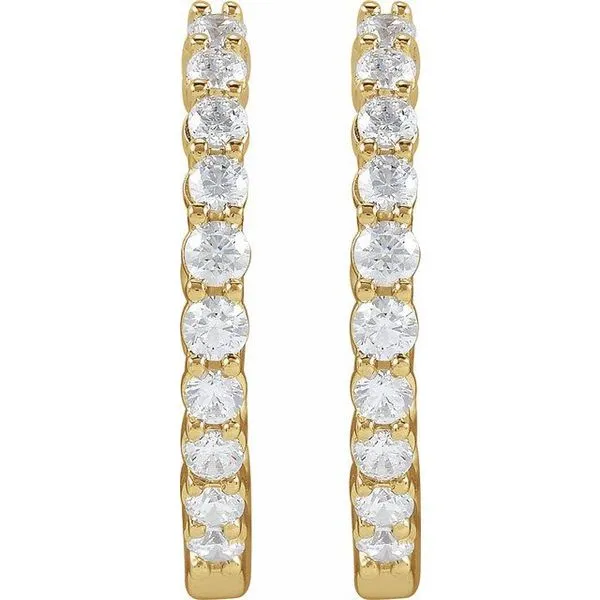 Inside-Outside Hoop Earrings Image 3 James Wolf Jewelers Mason, OH