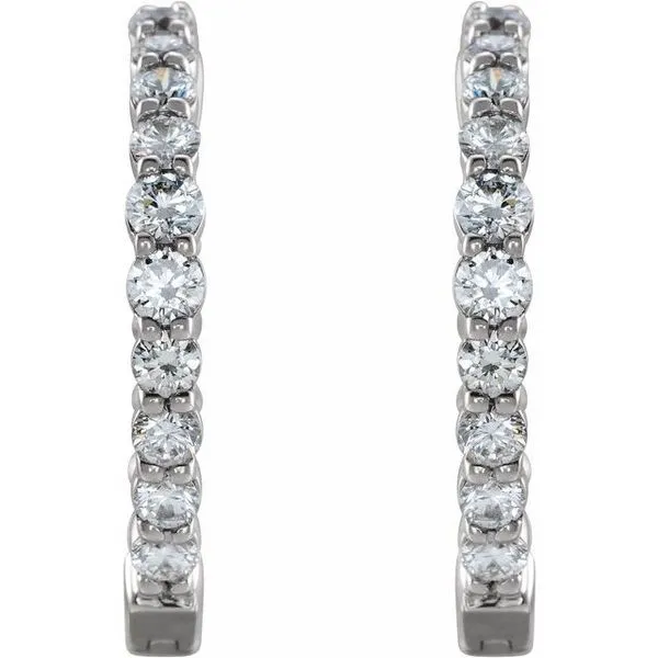 Inside-Outside Hoop Earrings Image 3 James Wolf Jewelers Mason, OH