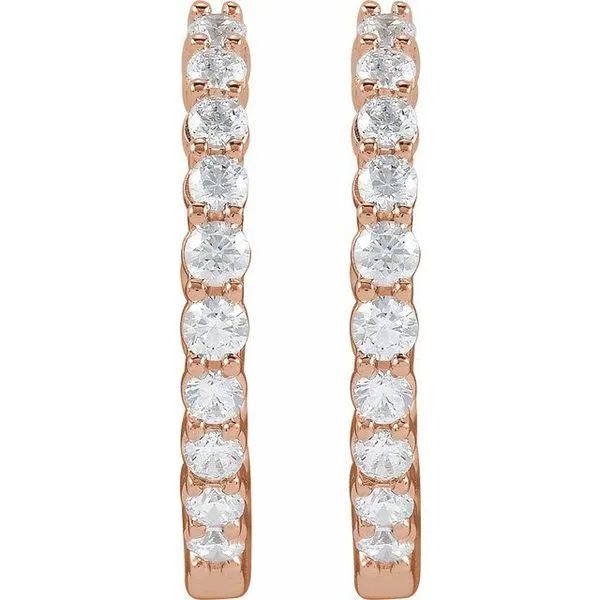 Inside-Outside Hoop Earrings Image 3 James & Williams Jewelers Berwyn, IL