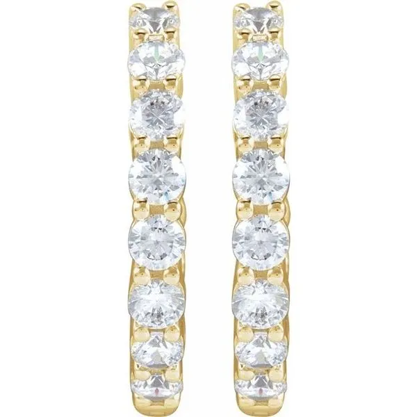 Inside-Outside Hoop Earrings Image 3 James Wolf Jewelers Mason, OH