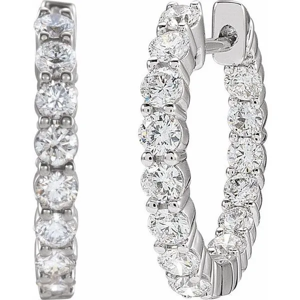 Inside-Outside Hoop Earrings Image 2 James Wolf Jewelers Mason, OH