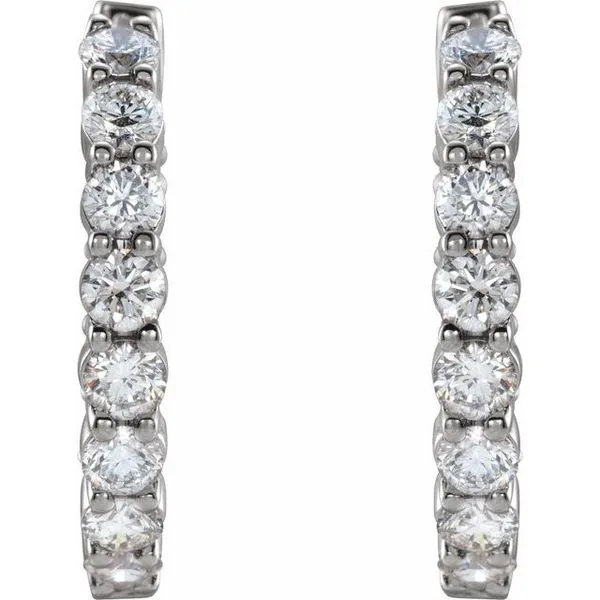 Inside-Outside Hoop Earrings Image 3 James Wolf Jewelers Mason, OH