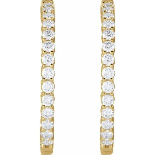 Inside-Outside Hoop Earrings Image 2 James Wolf Jewelers Mason, OH