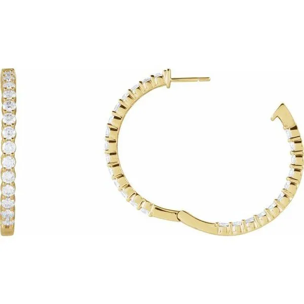 Inside-Outside Hoop Earrings Image 3 James Wolf Jewelers Mason, OH