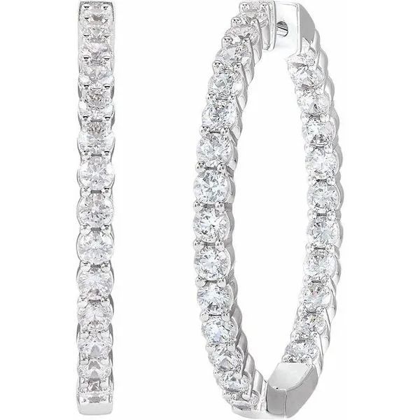 Inside-Outside Hoop Earrings Image 3 James Wolf Jewelers Mason, OH