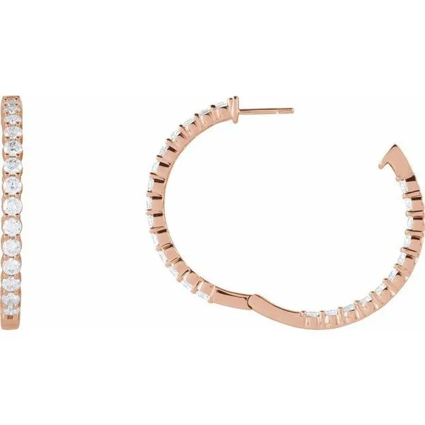 Inside-Outside Hoop Earrings Image 3 Hopman Jewelers Elkhart, IN