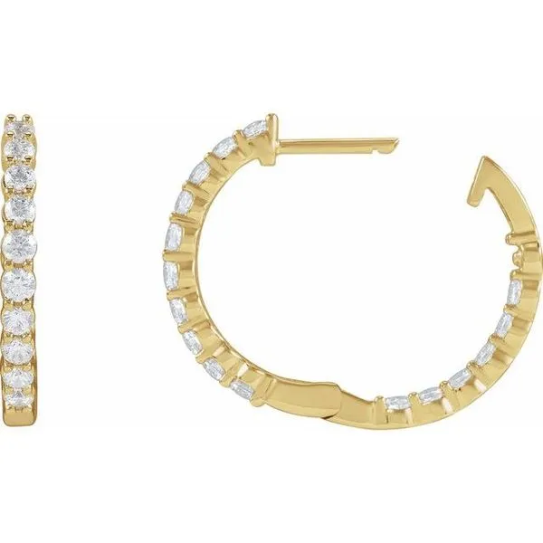 Inside-Outside Hoop Earrings Image 4 Comstock Jewelers Edmonds, WA