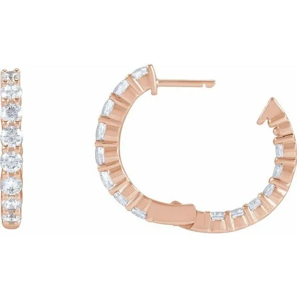 Inside-Outside Hoop Earrings Image 4 Henry B. Ball Jewelers Canton, OH