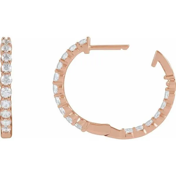 Inside-Outside Hoop Earrings Image 4 Comstock Jewelers Edmonds, WA