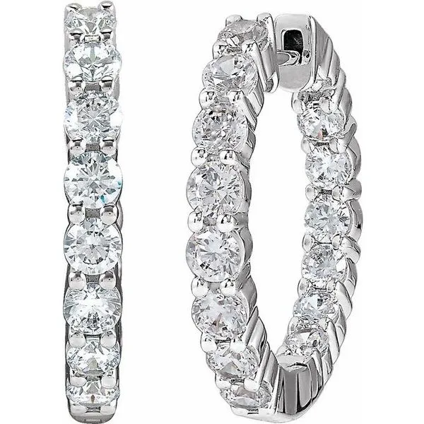 Inside-Outside Hoop Earrings Image 2 Henry B. Ball Jewelers Canton, OH