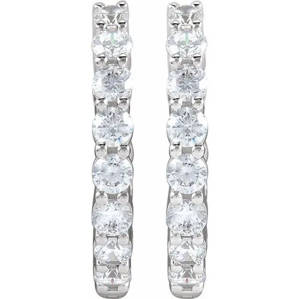 Inside-Outside Hoop Earrings Image 3 Henry B. Ball Jewelers Canton, OH