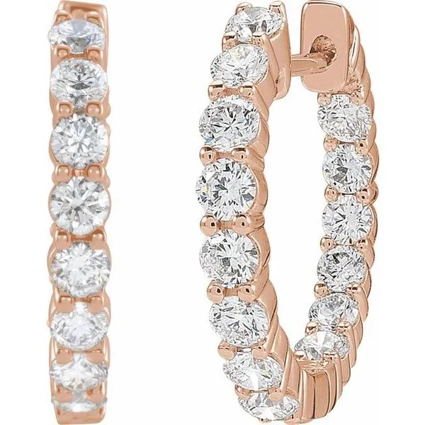 Inside-Outside Hoop Earrings Image 2 Henry B. Ball Jewelers Canton, OH