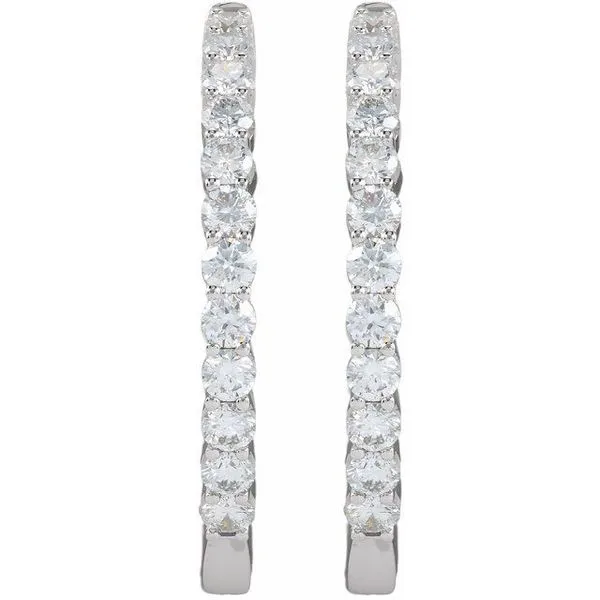 Inside-Outside Hoop Earrings Image 3 Milan's Jewelry Inc Sarasota, FL