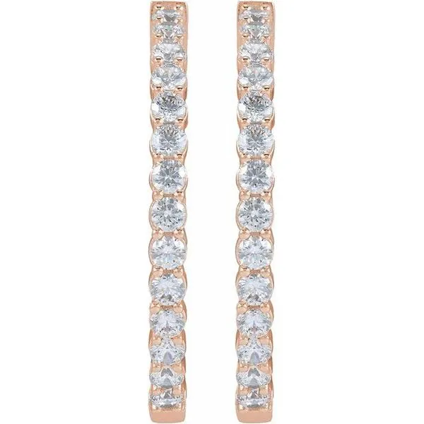 Inside-Outside Hoop Earrings Image 2 James Wolf Jewelers Mason, OH