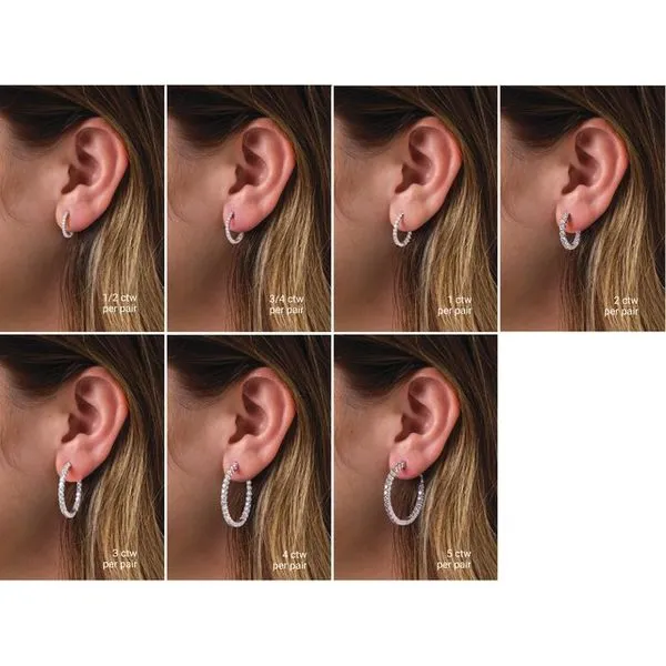 Inside-Outside Hoop Earrings Image 5 Jerald Jewelers Latrobe, PA