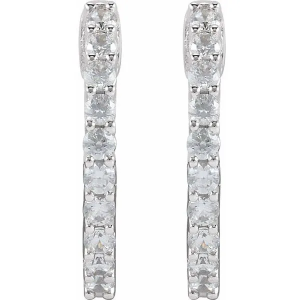 Inside-Outside Hoop Earrings Image 3 Comstock Jewelers Edmonds, WA