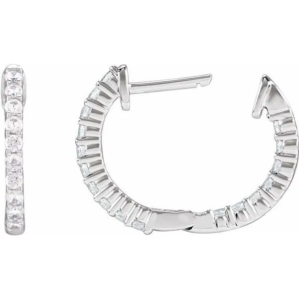 Inside-Outside Hoop Earrings Image 4 Comstock Jewelers Edmonds, WA