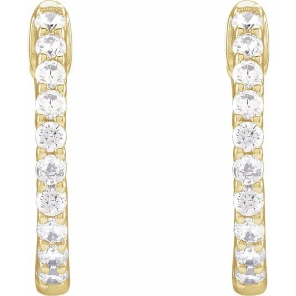 Inside-Outside Hoop Earrings Image 3 Long Jewelers Chesapeake, VA