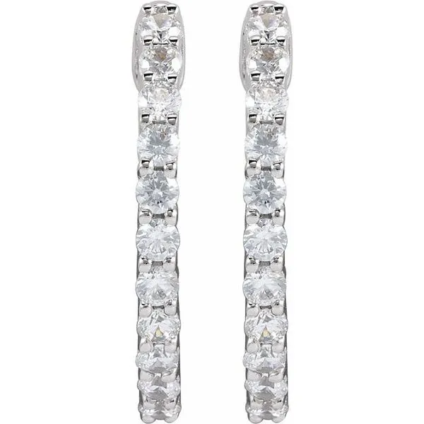 Inside-Outside Hoop Earrings Image 3 Delfine's Jewelry Charleston, WV