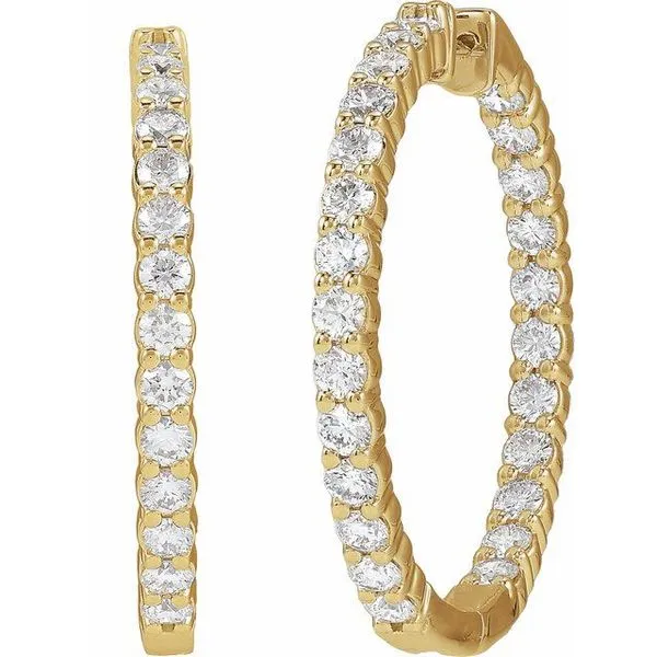 Inside-Outside Hoop Earrings Image 2 Northwood Jewelers Northwood, OH