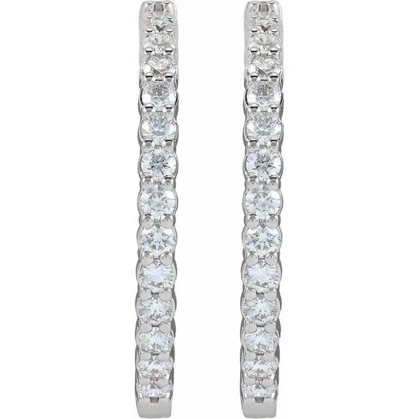 Inside-Outside Hoop Earrings Image 3 Hopman Jewelers Elkhart, IN