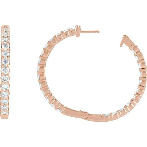 Inside-Outside Hoop Earrings Image 4 Hopman Jewelers Elkhart, IN