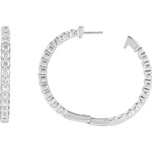 Inside-Outside Hoop Earrings Image 4 Hopman Jewelers Elkhart, IN