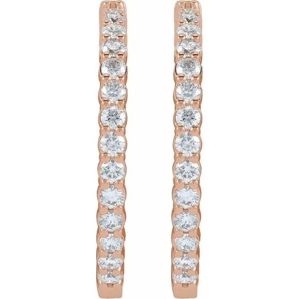 Inside-Outside Hoop Earrings Image 3 Northwood Jewelers Northwood, OH