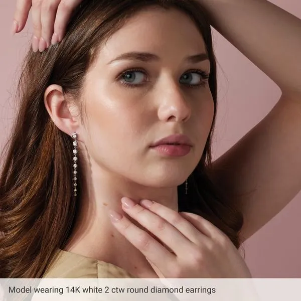 Lab-Grown Diamond Earrings Image 3 Austin's Fine Diamonds & Jewelry Lyndhurst, NJ