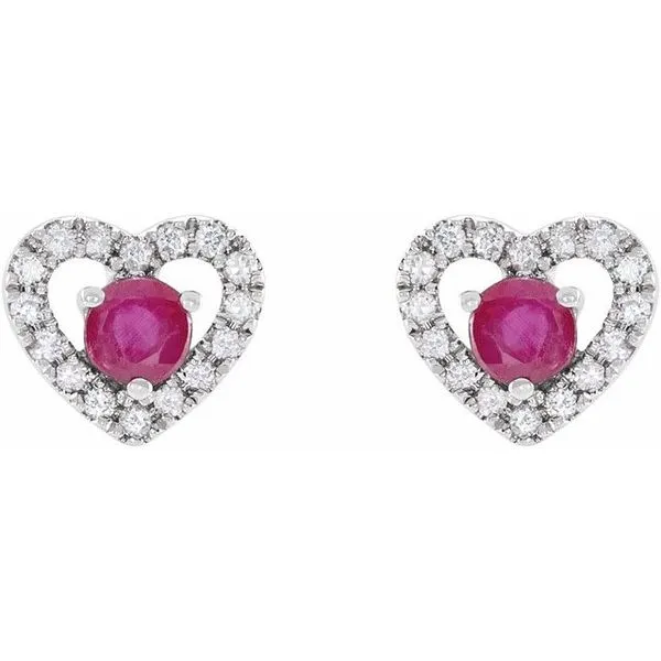 Heart Earrings Image 2 James Wolf Jewelers Mason, OH