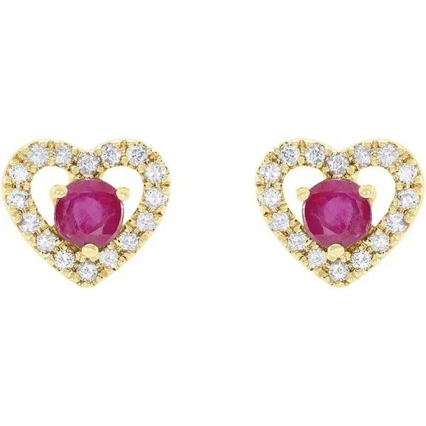 Heart Earrings Image 2 James Wolf Jewelers Mason, OH