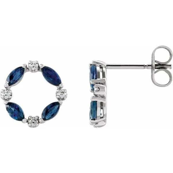 Accented Circle Earrings Scirto's Jewelry Lockport, NY