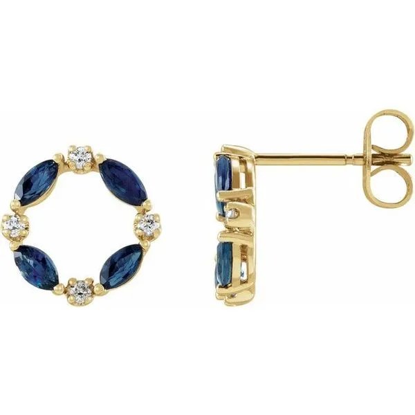 Accented Circle Earrings Hart's Jewelers Grants Pass, OR
