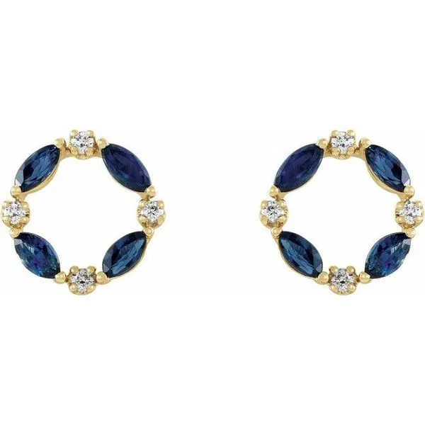 Accented Circle Earrings Image 2 Jerald Jewelers Latrobe, PA