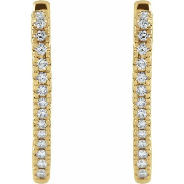 Inside-Outside Heart Hoop Earrings Image 3 Long Jewelers Chesapeake, VA