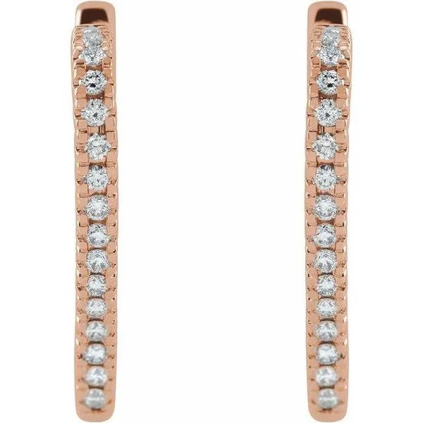 Inside-Outside Heart Hoop Earrings Image 3 Milan's Jewelry Inc Sarasota, FL