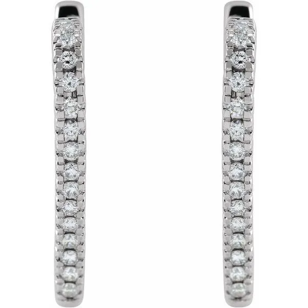 Inside-Outside Heart Hoop Earrings Image 3 Milan's Jewelry Inc Sarasota, FL