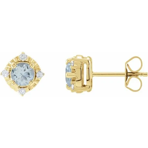 Halo-Style Birthstone Earrings Hopman Jewelers Elkhart, IN
