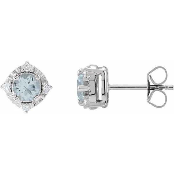Halo-Style Birthstone Earrings Hopman Jewelers Elkhart, IN