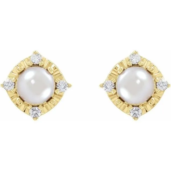 Halo-Style Birthstone Earrings Image 2 James Wolf Jewelers Mason, OH