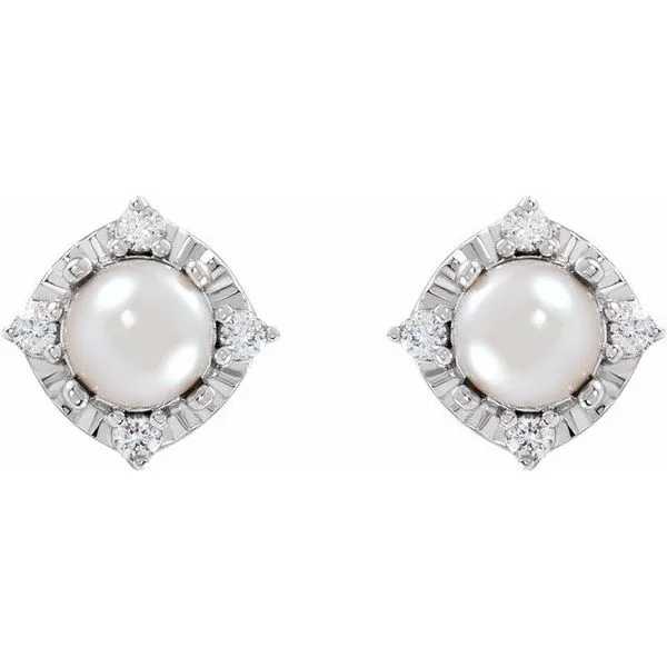 Halo-Style Birthstone Earrings Image 2 Hopman Jewelers Elkhart, IN