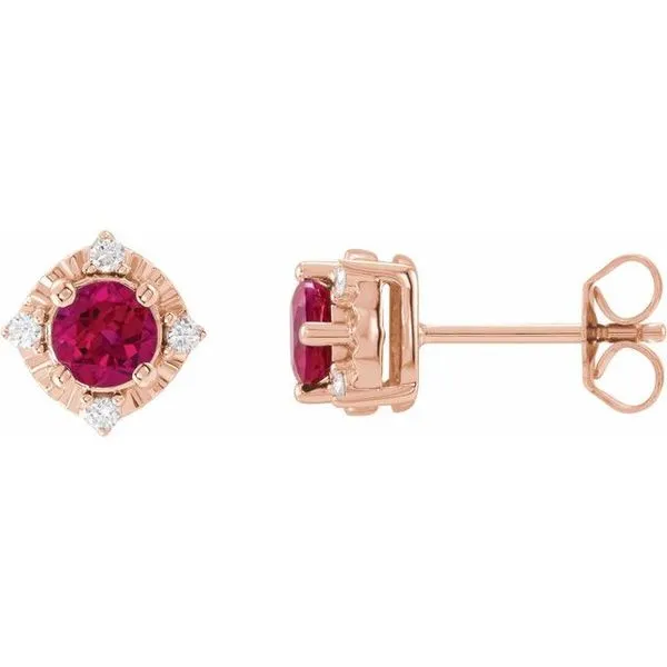 Halo-Style Birthstone Earrings Rick's Jewelers California, MD