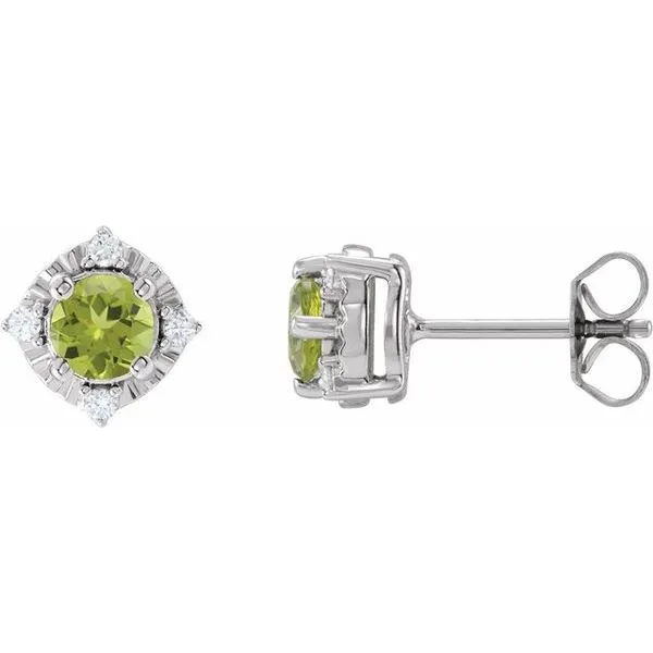 Halo-Style Birthstone Earrings Hopman Jewelers Elkhart, IN