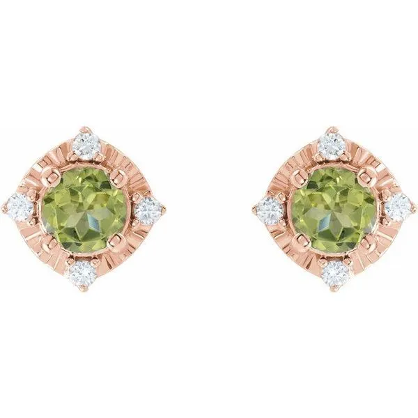 Halo-Style Birthstone Earrings Image 2 Hopman Jewelers Elkhart, IN