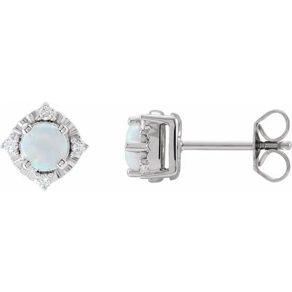 Halo-Style Birthstone Earrings Hopman Jewelers Elkhart, IN