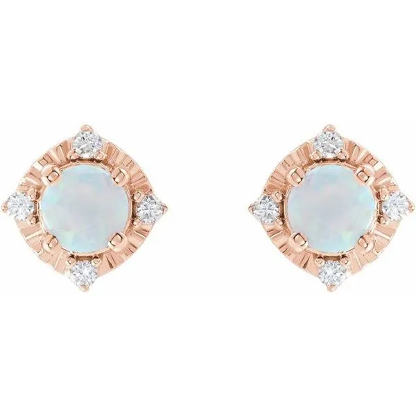 Halo-Style Birthstone Earrings Image 2 Arnold's Jewelry and Gifts Logansport, IN