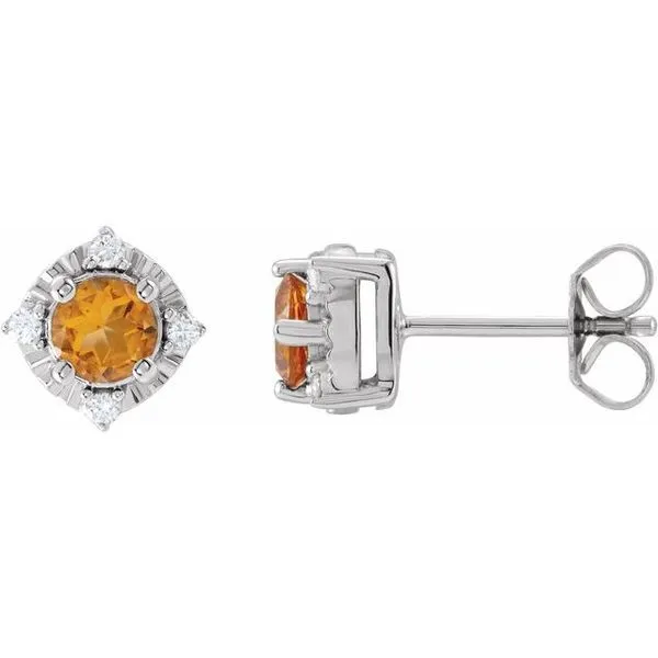 Halo-Style Birthstone Earrings Hopman Jewelers Elkhart, IN