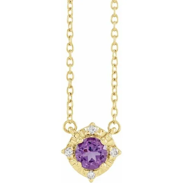 Halo-Style Birthstone Necklace James Wolf Jewelers Mason, OH