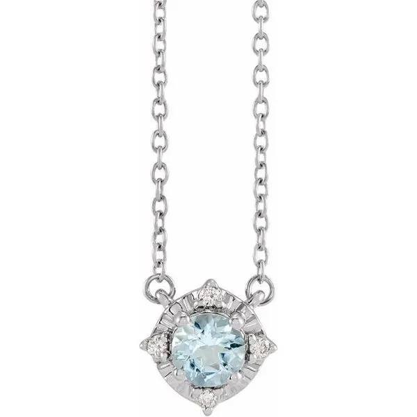 Halo-Style Birthstone Necklace Comstock Jewelers Edmonds, WA