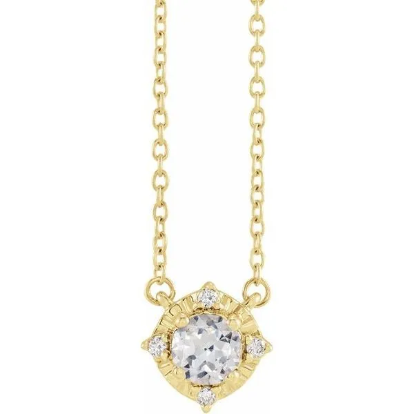 Halo-Style Birthstone Necklace Henry B. Ball Jewelers Canton, OH